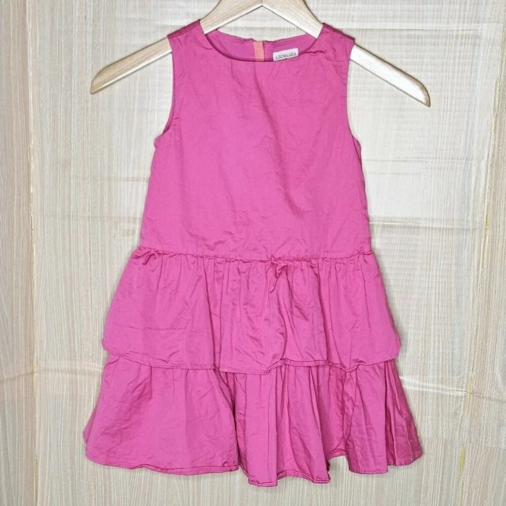 Crewcuts Girls Pink Sleeveless Ruffle Layered Sundress 5